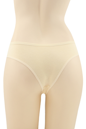 Chiloți sexy - Chiloti sexy brazilieni, model cu broderie fluture DZK-X1570crem
