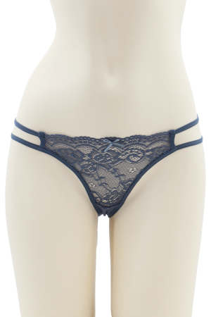 Chiloți sexy - Chiloti sexy tanga, decupati cu accente dantela 87467gri