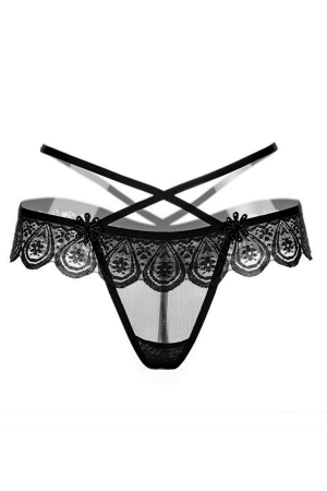 Chiloți sexy - Chiloti sexy tanga, decupati cu accente de dantela LH2152