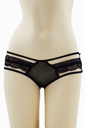 Chiloți sexy - Chiloti sexy transparenti cu dantela si decupaje MFF670