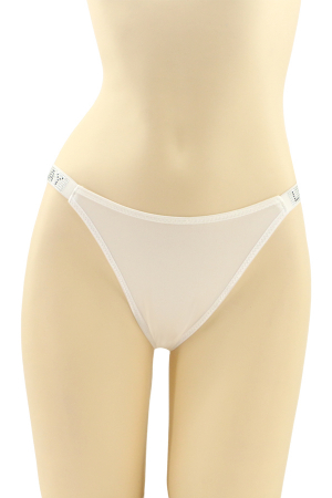 Chiloți tanga - Chiloti tanga cu aplicatii decorative MG-H10017alb