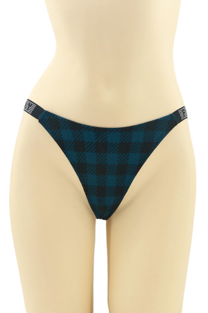 Chiloți tanga - Chiloti tanga cu aplicatii decorative MG-P3350turcoaz