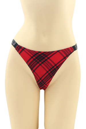 Chiloți tanga - Chiloti tanga cu aplicatii decorative MG-P3350rosu