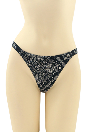 Chiloți tanga - Chiloti tanga cu aplicatii decorative MG-P3358negru