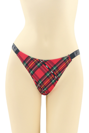 Chiloți tanga - Chiloti tanga cu aplicatii decorative MG-P3358rosu