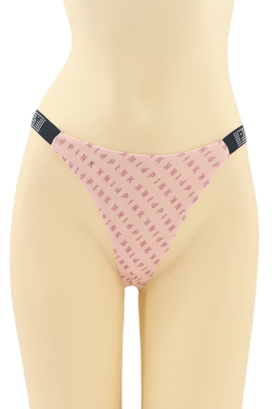 Chiloți tanga - Chiloti tanga cu aplicatii decorative MG-P3358roz