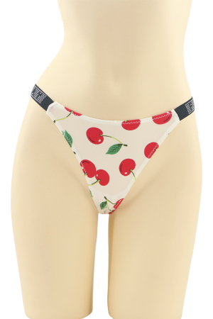 Chiloți tanga - Chiloti tanga cu aplicatii decorative MG-P3358alb