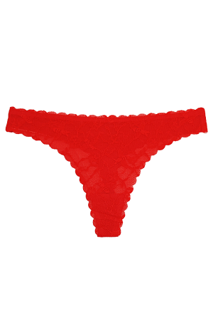 Chiloți tanga - Chiloti tanga cu dantela brodata A1245rosu