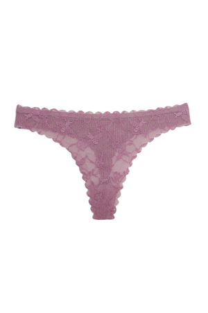 Chiloți tanga - Chiloti tanga cu dantela brodata A1245mov