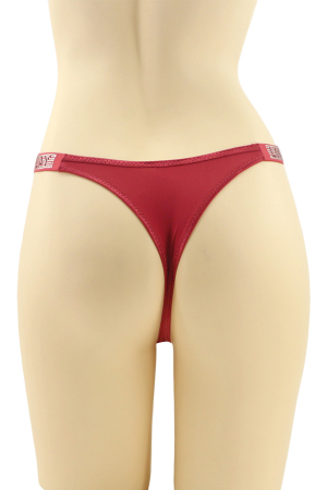 Chiloți tanga - Chiloti tanga cu aplicatii decorative MG-H10017visiniu