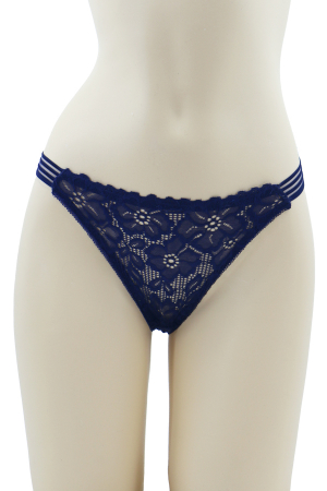 Chiloți brazilieni - Chiloti brazilieni din dantela 1301bleumarin