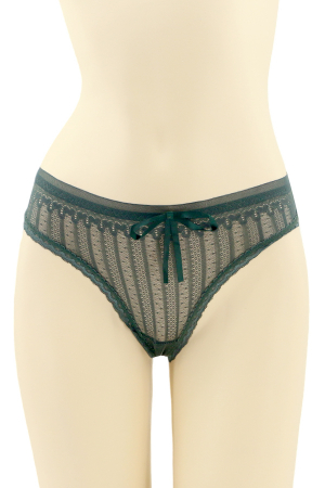 Chiloți tanga - Chiloti tanga cu insertii dantela CT-Q8067verde