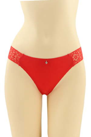 Chiloți tanga - Chiloti tanga cu insertii dantela CT-V2048rosu