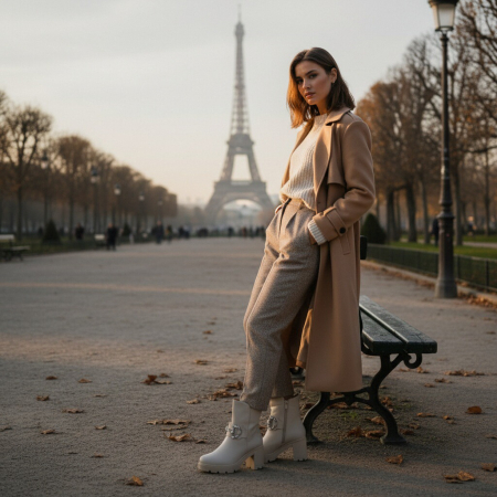 Damă - Ghete imblanite A10378bej