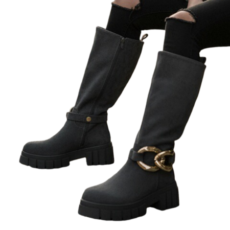 Cizme - Cizme imblanite B21-53albastru