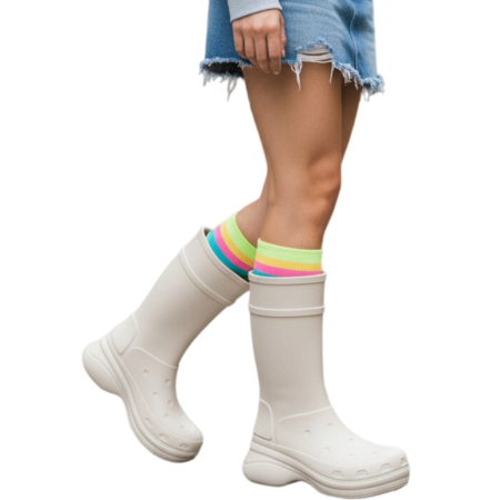 Damă - Cizme de ploaie impermeabile CO530alb