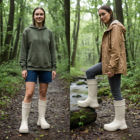 Cizme de ploaie impermeabile CO530alb [6]