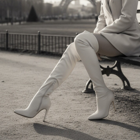 Cizme lungi cu toc NN58nude [6]