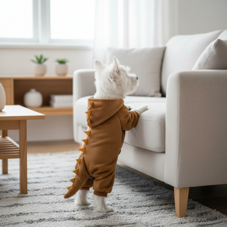 Haine - Costumas de dinozaur cu gluga XINA2104caramiziu