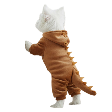 Haine - Costumas de dinozaur cu gluga XINA2104caramiziu