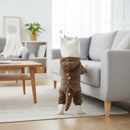 Haine - Costumas de dinozaur cu gluga XINA2104maro