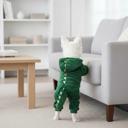 Haine - Costumas de dinozaur cu gluga XINA2104verde