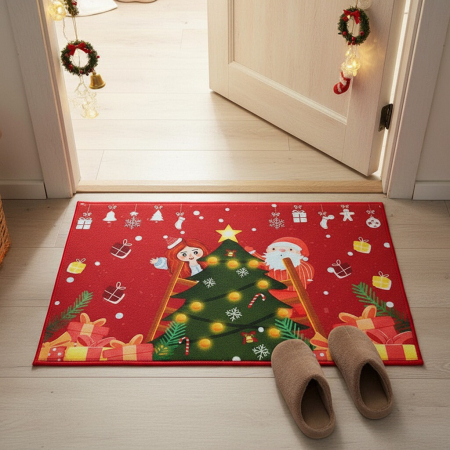 Preșuri - Covoras decorativ pentru intrare, model Craciun 6220-2518