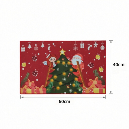 Preșuri - Covoras decorativ pentru intrare, model Craciun 6220-2518