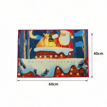 Articole pentru sărbători - Covoras decorativ pentru intrare, model Craciun 6220-2519