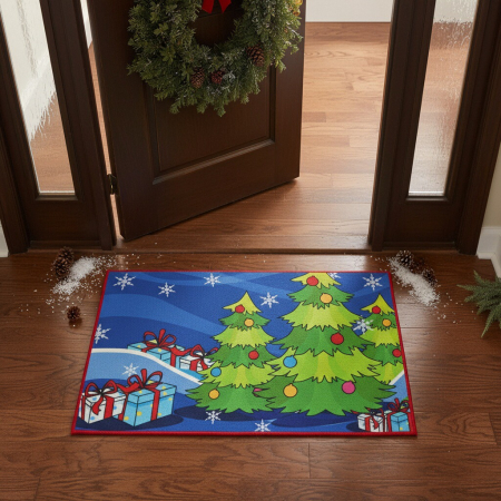 Preșuri - Covoras decorativ pentru intrare, model Craciun 6220-2520