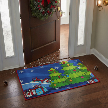 Covoras decorativ pentru intrare, model Craciun 6220-2520 [7]