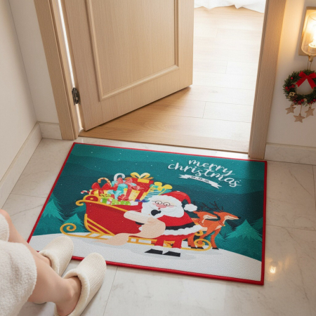 Preșuri - Covoras decorativ pentru intrare, model Craciun 6220-2521