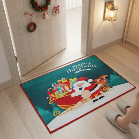 Preșuri - Covoras decorativ pentru intrare, model Craciun 6220-2521
