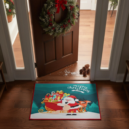 Preșuri - Covoras decorativ pentru intrare, model Craciun 6220-2521