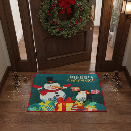 Preșuri - Covoras decorativ pentru intrare, model Craciun 6220-2523