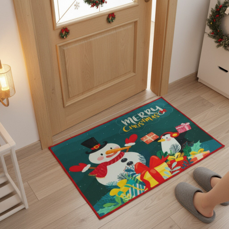 Preșuri - Covoras decorativ pentru intrare, model Craciun 6220-2523