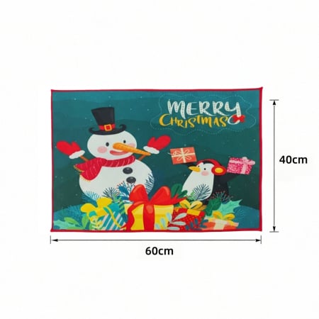 Preșuri - Covoras decorativ pentru intrare, model Craciun 6220-2523