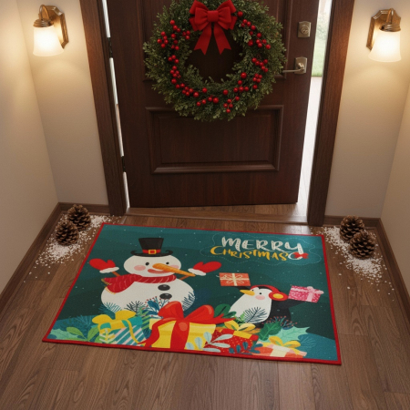 Covoras decorativ pentru intrare, model Craciun 6220-2523 [7]