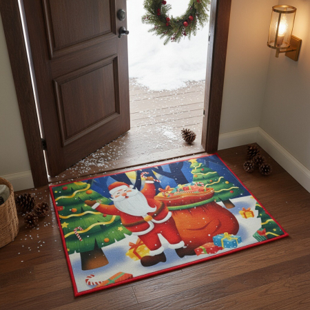 Preșuri - Covoras decorativ pentru intrare, model Craciun 6220-4