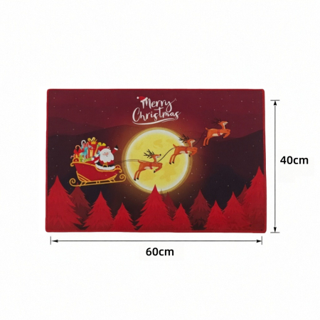 Preșuri - Covoras decorativ pentru intrare, model Craciun 6220-6