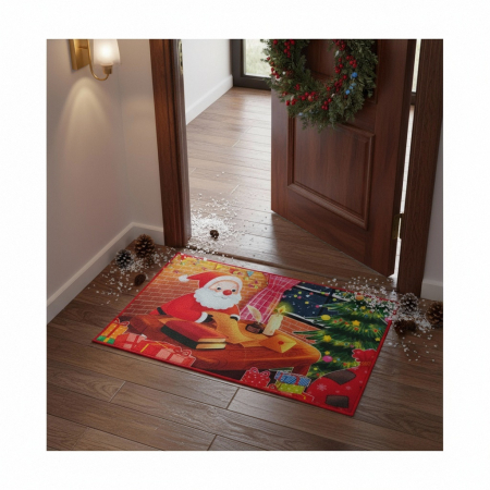 Preșuri - Covoras decorativ pentru intrare, model Craciun 6220-2517