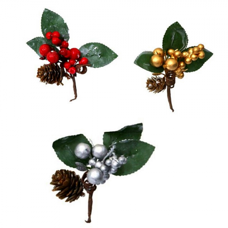 Articole pentru sărbători - Crenguta vasc decorativa de Craciun 070469