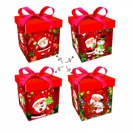 Articole pentru sărbători - Cutie pliabila patrata 22cm