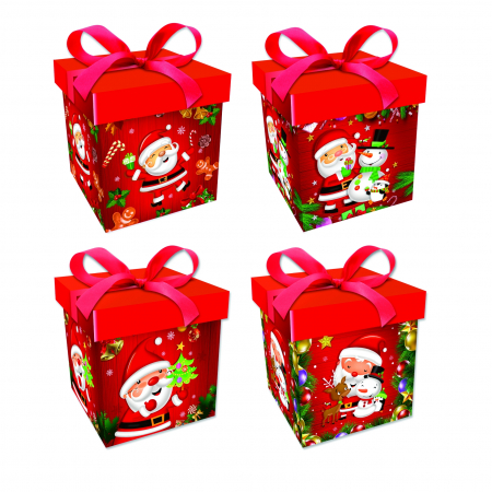 Articole pentru sărbători - Cutie pliabila patrata 22cm