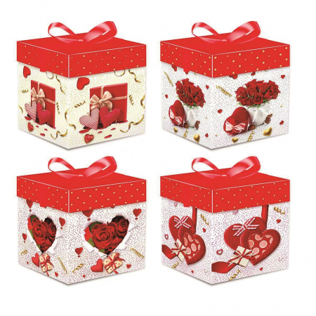 Articole party - Cutie pliabila patrata 10cm