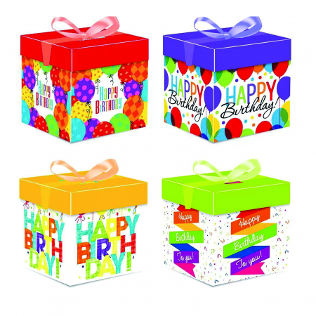 Articole party - Cutie pliabila patrata 22cm