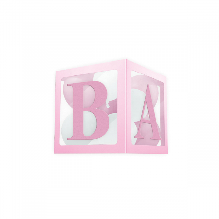 Baloane - Cutie transparenta pentru baloane ' Baby ' 21 x 21 cm QT8058
