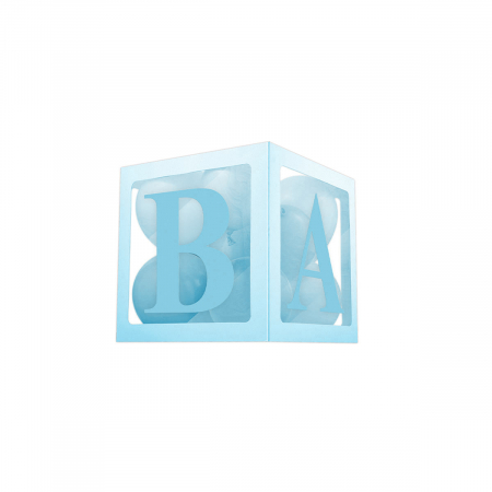 Baloane - Cutie transparenta pentru baloane ' Baby ' 21 x 21 cm QT8059