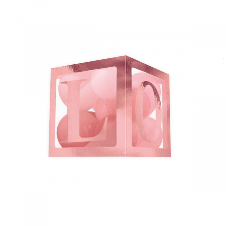 Articole party - Cutie transparenta pentru baloane ' Love ' 21 x 21 cm QT9442
