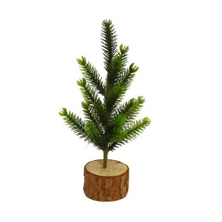 Articole pentru sărbători - Decoratiune Craciun, bradut artificial cu suport din lemn 992664